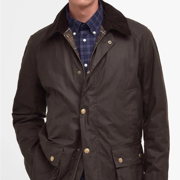 Barbour Men's Forrest Green Waxed  Jacket - Picture 2 of 7